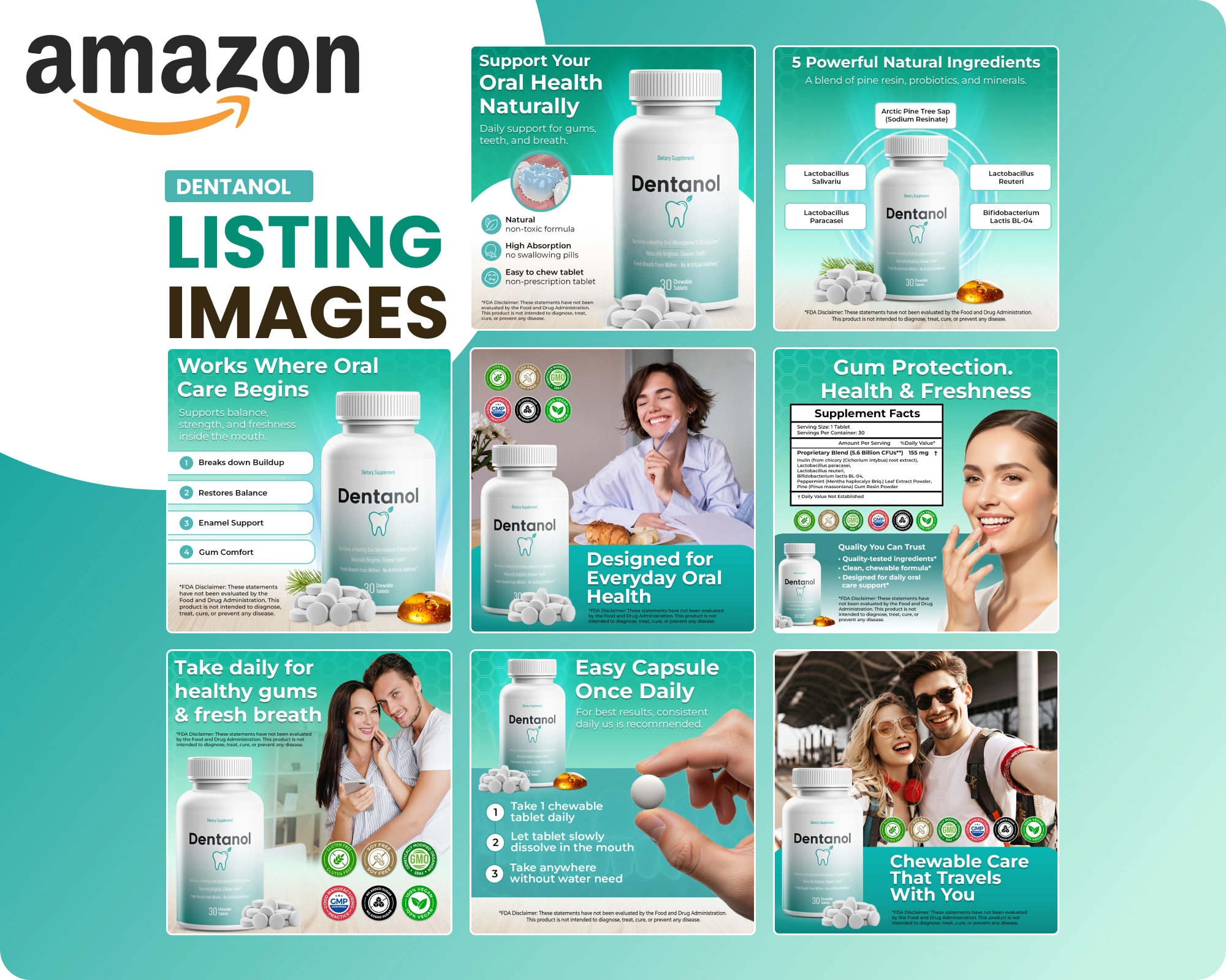 Dentanol Amazon listing image set