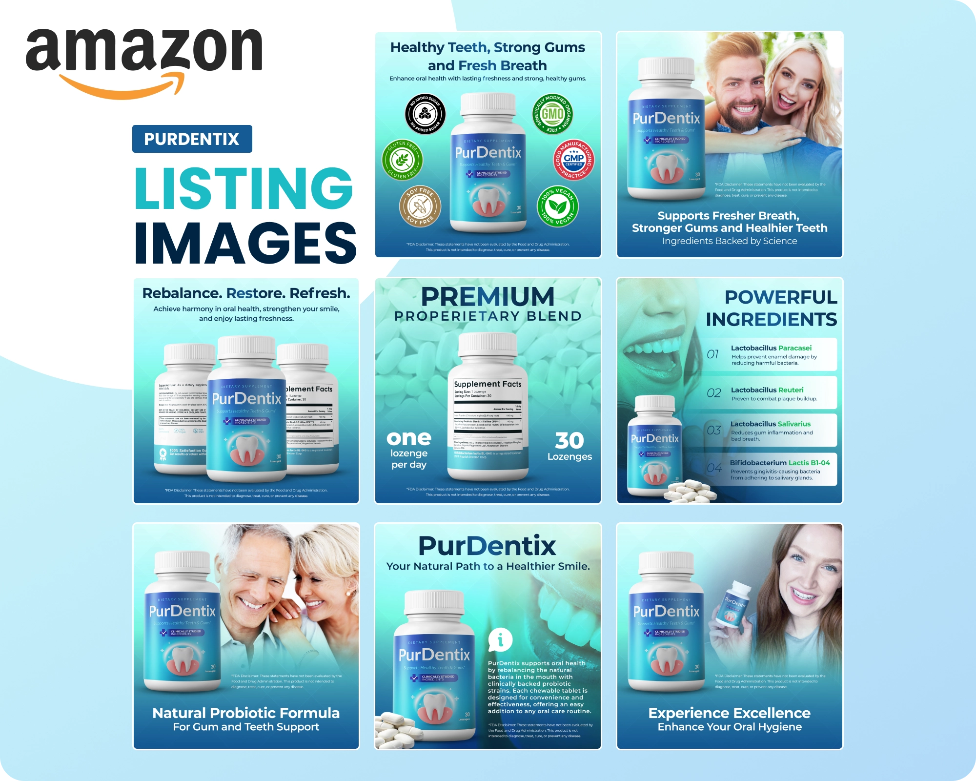 PurDentix Amazon listing image set