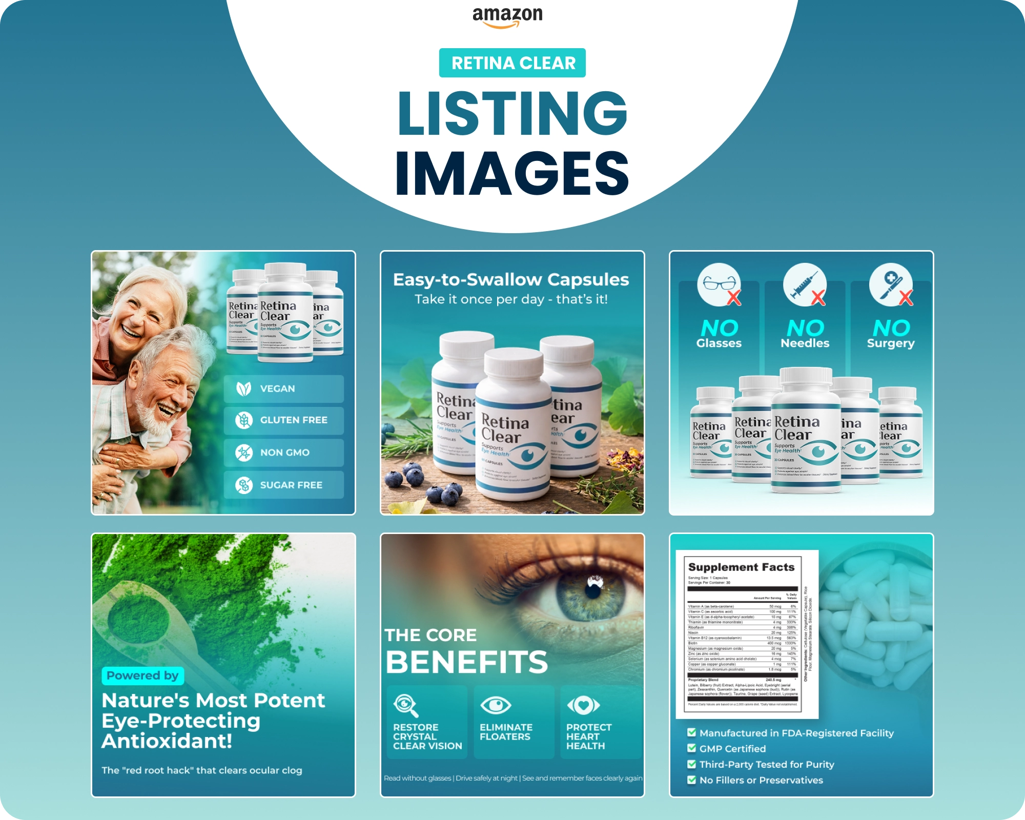 Retina Clear Amazon listing image set