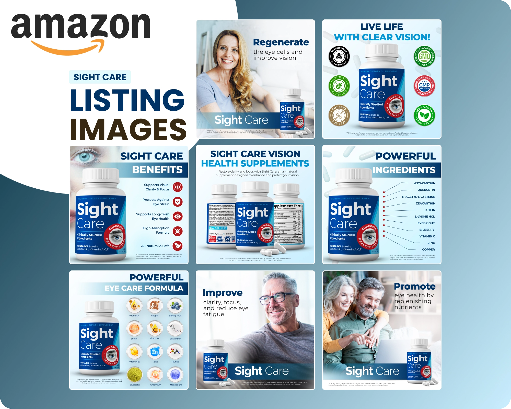 Sight Care Amazon listing image set