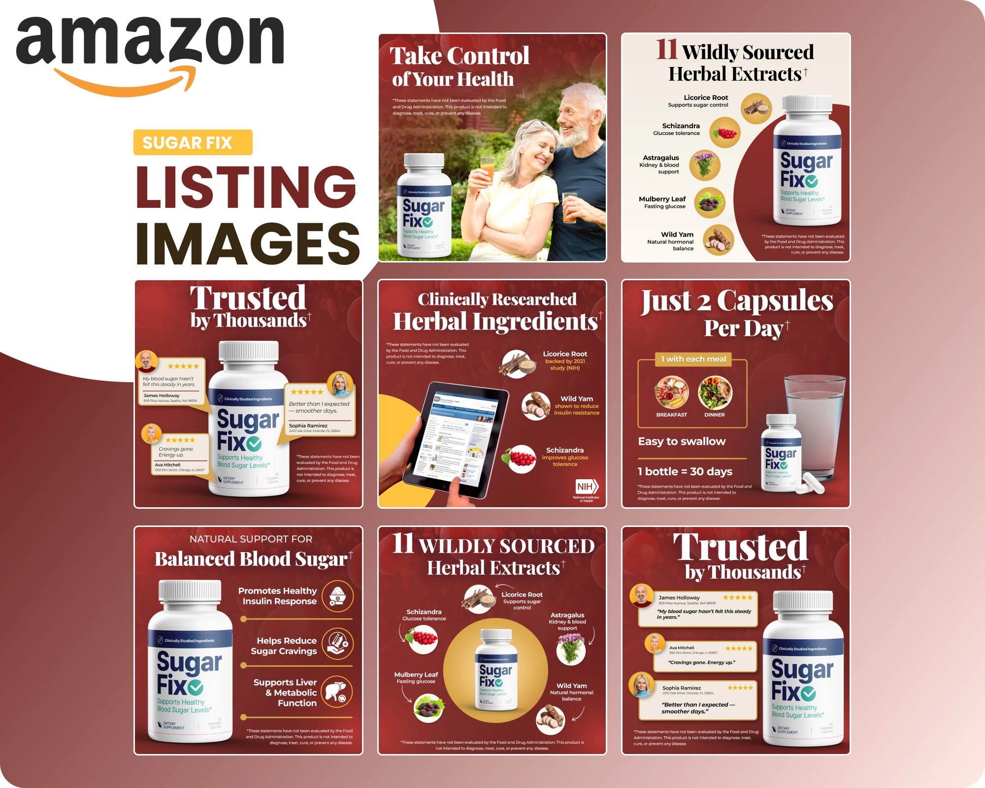 Sugar Fix Amazon listing image set
