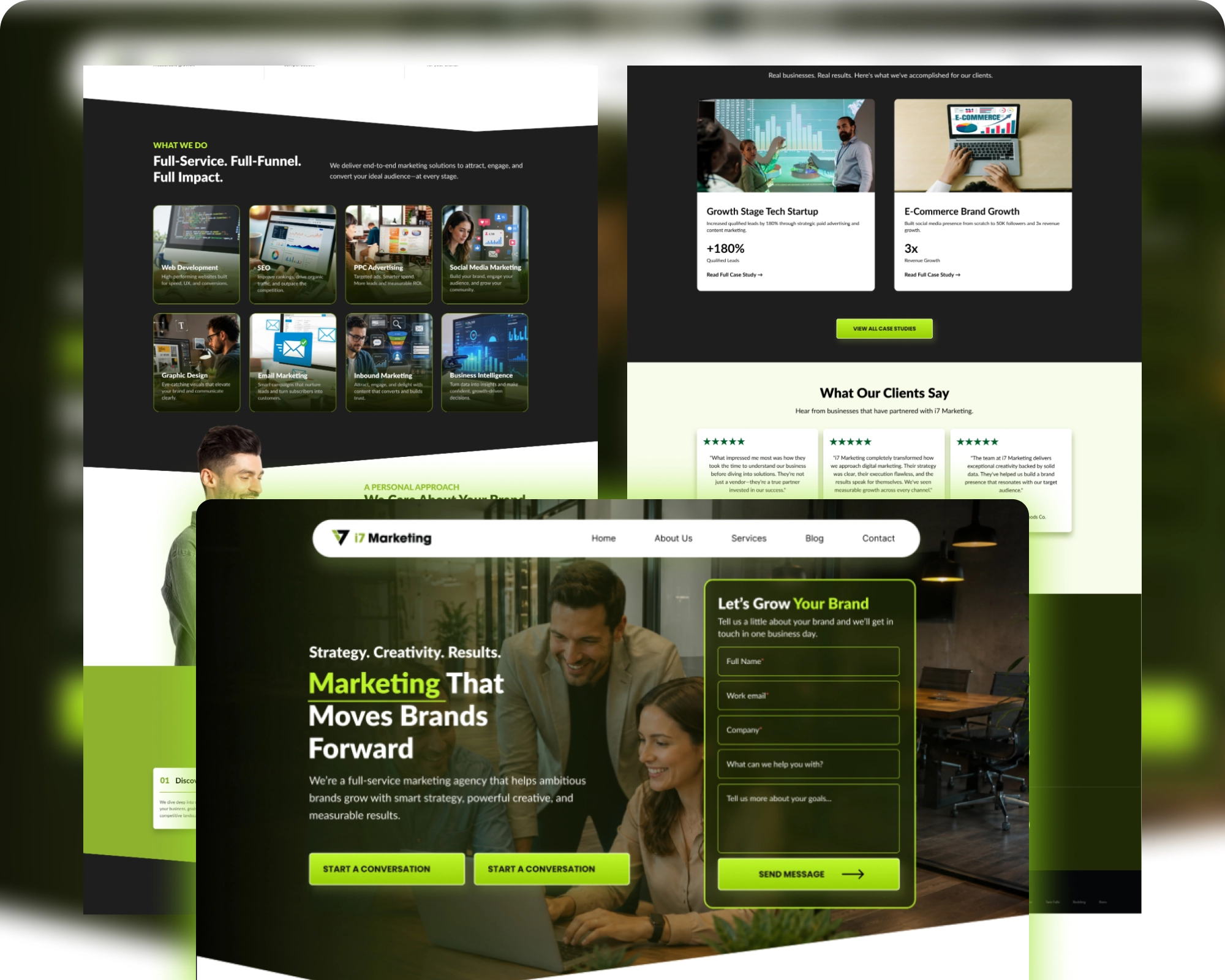 i7 Marketing agency website design